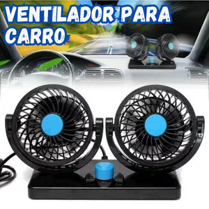 Ventilador 2 en 1 para Carro Giratorio 360 - Aire Fresco en Todas Direcciones